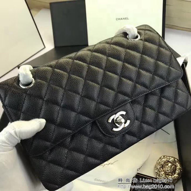 香奈兒CHANEL 升級版A1112全新經典小羊皮金銀鏈條單肩斜挎包 DSC1736